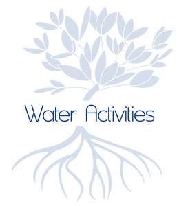 water activities in Barbuda island, Caribbean